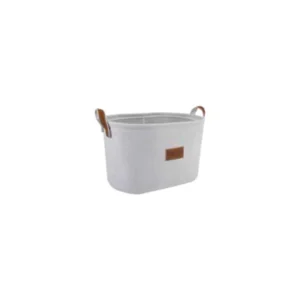 Tvl Home Lux Sepet Deri Tutacaklı Elips Large