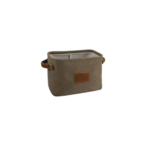 Tvl Home Premıum Sepet Deri Tutacaklı Dörtgen Small