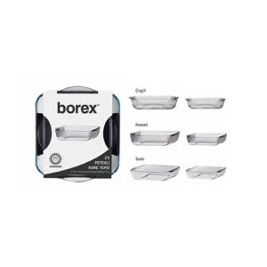 2'Li Kare Cam Tepsiler